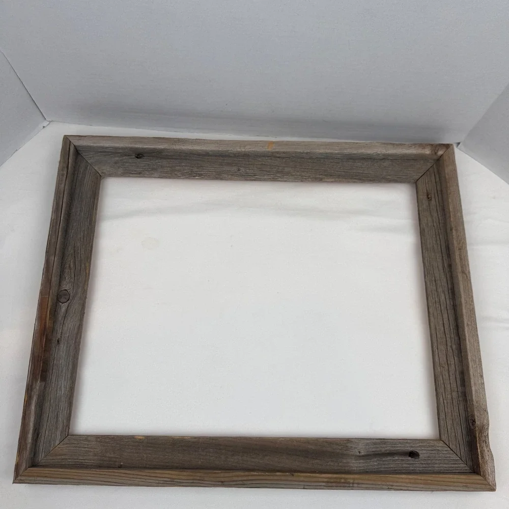 Rustic Reclaimed Barn Wood Picture Frame 14x18 Farmhouse Thee Olde Barn Yard